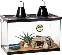 Zilla Desert Reptile Terrarium Starter Kit with Light & Heat, 10-gal
