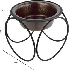 Platinum Pets Olympic Single Elevated Wide Rimmed Dog & Cat Bowl, Copper Vein, 6.25-cup slide 2 of 6