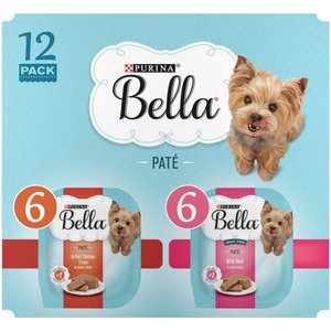 Purina Bella Small Breed Grilled Chicken & Beef Flavor Variety Pack Wet Dog Food Trays, 3.5-oz, case of 12