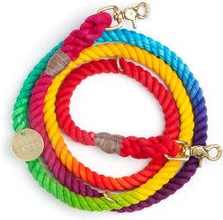 Found My Animal Adjustable Ombre Rope Dog Leash, Rainbow, 7-ft, Medium slide 2 of 8