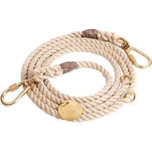 Found My Animal Adjustable Rope Dog Leash, Light Tan, 7-ft, Large