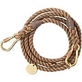 Found My Animal Adjustable Rope Dog Leash, Dark Tan, 7-ft, Large