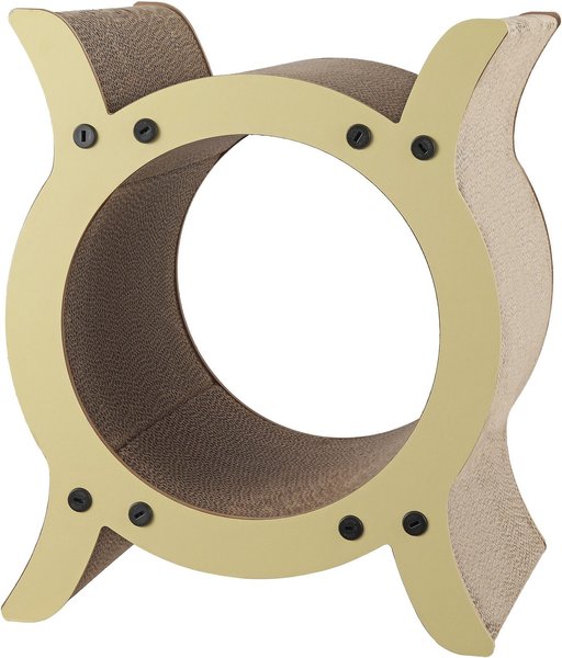 THE LICKER STORE Nyan Modern 16.5-in Cardboard Tunnel Cat Scratcher with Catnip, Almond