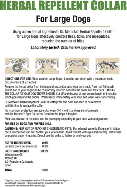 Dr mercola best sale herbal repellent collar