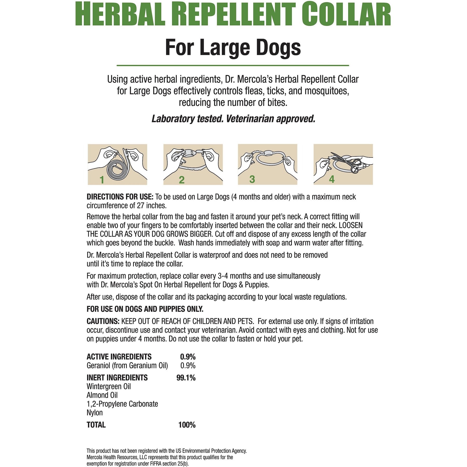 Dr mercola herbal outlet repellent collar