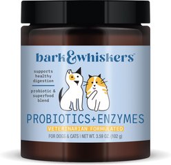 Bark & Whiskers Probiotics + Enzymes for Pets Supplement, 3.17-oz jar
