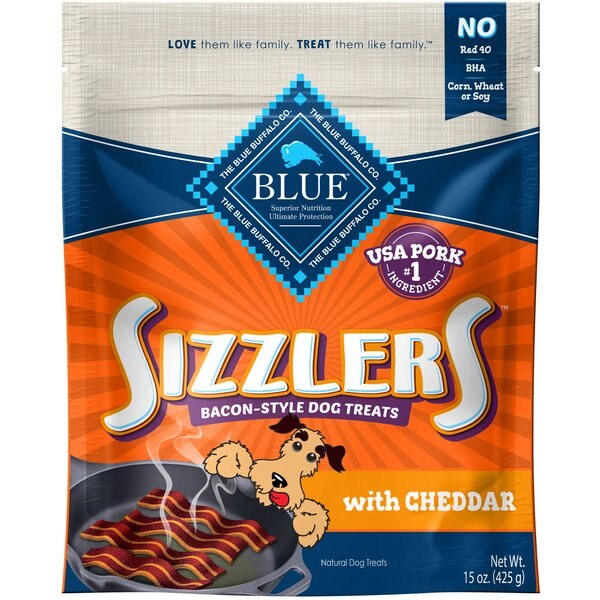 BLUE BUFFALO Sizzlers with Cheddar BaconStyle Dog Treats, 15oz bag