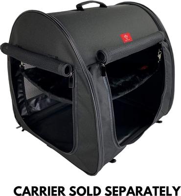 Show full view: One for Pets 2019 Portable Kennel Faux Fur Hammock Dog & Cat Kennel Accessory, Black slide 2 of 2