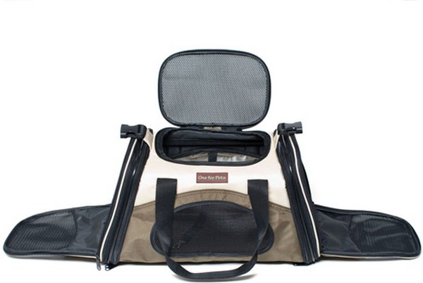 "The One" Expandable Bag Dog & Cat Carrier, Olive, Large