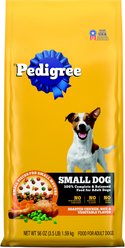 Pedigree Small Dog Complete Nutrition Roasted Chicken, Rice & Vegetable Flavor Small Breed Adult Dry Dog Food, 3.5-lb bag