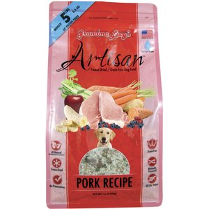 Grandma Lucy's Artisan Pork Grain-Free Freeze-Dried Dog Food, 1-lb bag