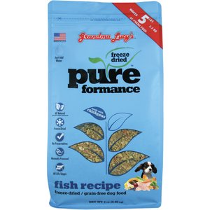 Grandma Lucy's Pureformance Fish Recipe Grain-Free Freeze-Dried Dog Food, 1-lb bag
