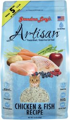 Grandma Lucy's Artisan Grain-Free Chicken & Fish Freeze-Dried Cat Food, 1-lb bag