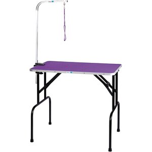 Master Equipment Dog Grooming Table with Arm, Purple, 36-inch