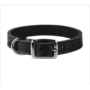 OmniPet Signature Leather Dog Collar, Black, 12-in