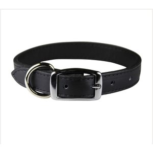OmniPet Signature Leather Dog Collar, Black, 16-in