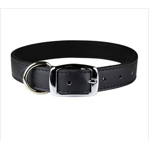 OmniPet Signature Leather Dog Collar, Black, 22-in