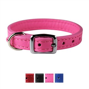 OmniPet Signature Leather Dog Collar, Pink, 14-in