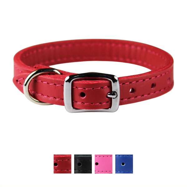 OmniPet Signature Leather Dog Collar, Red, 12-in slide 1 of 4