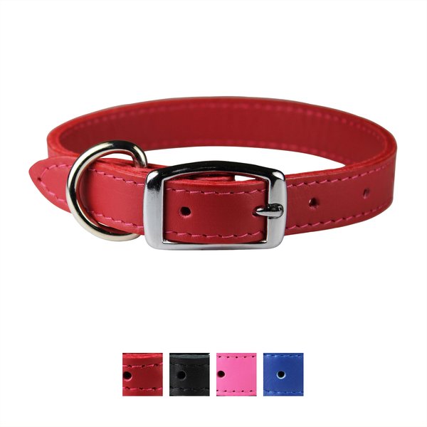 OmniPet Signature Leather Dog Collar, Red, 18-in slide 1 of 4