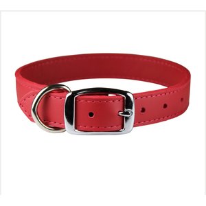 OmniPet Signature Leather Dog Collar, Red, 24-in