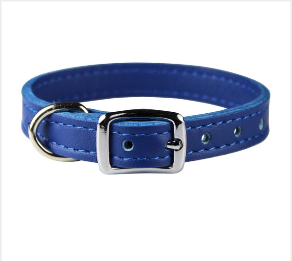 OmniPet Signature Leather Dog Collar, Blue, 14-in slide 1 of 4
