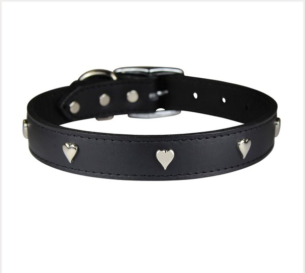 OmniPet Signature Leather Heart Dog Collar, Black, 22-in slide 1 of 4