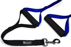 Leashboss Original Heavy Duty Two Handle No Pull Double Dog Leash, Blue, 5-ft slide 2 of 6