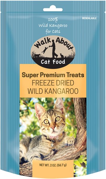 Walk About Grain-Free Freeze Dried Kangaroo Cat Treats, 2-oz bag slide 1 of 3