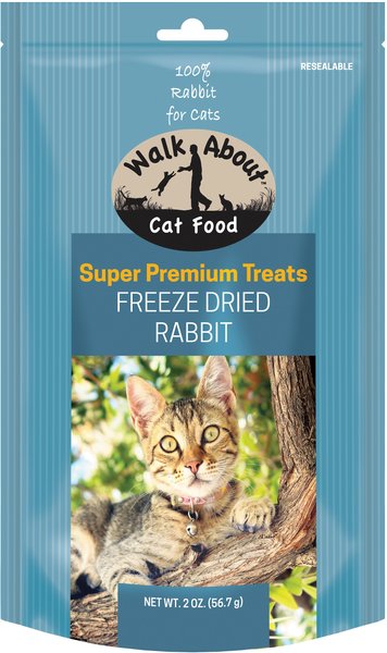 Walk About Grain-Free Freeze Dried Rabbit Cat Treats, 2-oz bag slide 1 of 4