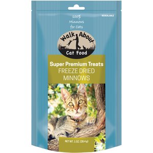 Walk About Grain-Free Freeze Dried Minnows Cat Treats, 1-oz bag
