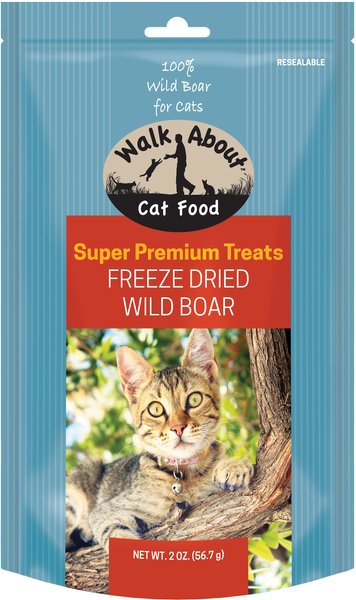 Walk About Grain-Free Freeze Dried Wild Boar Cat Treats, 2-oz bag slide 1 of 4
