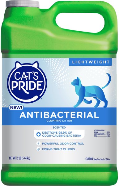 CAT S PRIDE New Antibacterial Odor Scented Clumping Clay Cat Litter 12 lb jug Chewy