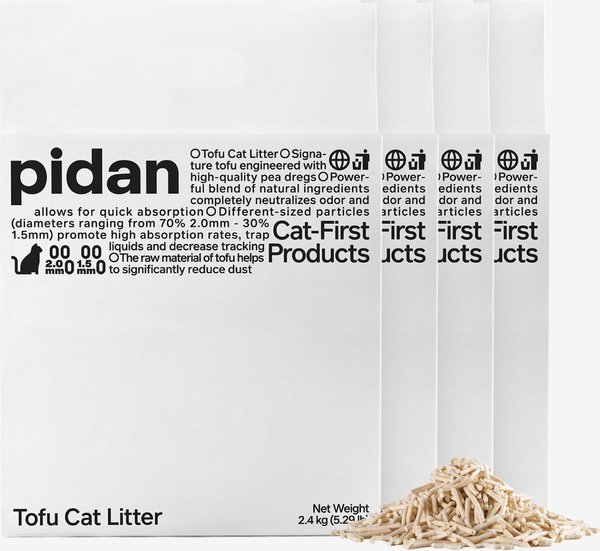 PIDAN Oragnic Tofu Cat Litter 5.29 lb bag 4 count Chewy