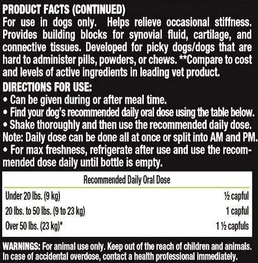 Liquid-Vet Hip & Joint Support Chicken Flavored Liquid Joint Supplement for Dogs, 32-oz bottle