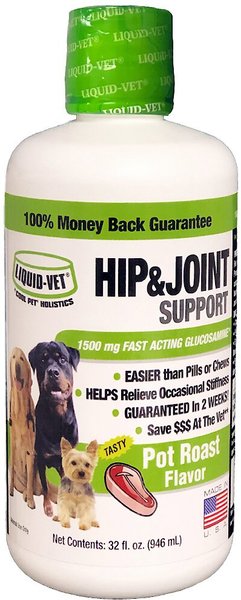Liquid-Vet Hip & Joint Dog Supplement, 32-oz bottle, Pot Roast slide 1 of 4