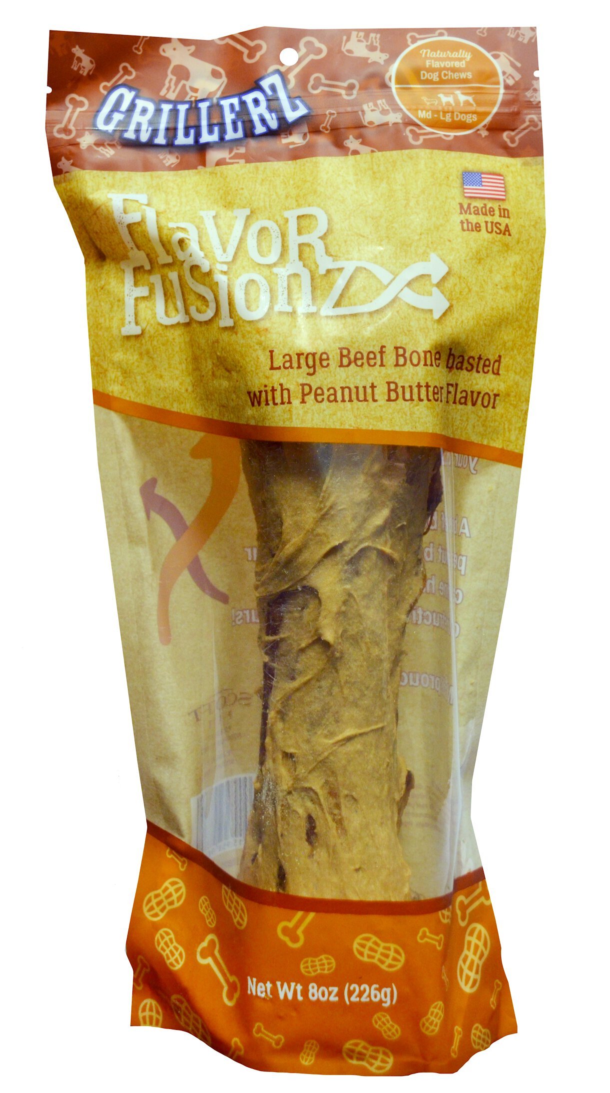 Grillerz Flavor Fusionz Beef Bone with Bacon Cheddar Dog Treat