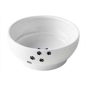 Necoichi Non-Skid Ceramic Cat Food Bowl, Cat Paw, 1-cup
