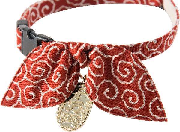 Necoichi Ninja Katzenhalsband: Sicherheitshalsband Mit Karakusa-Muster, Verstellbar, In Grün – Made In Japan