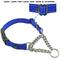 Show in main carousel: Max and Neo Dog Gear Nylon Reflective Martingale Dog Collar with Chain, Blue, Medium/Large: 16 to 19-in neck, 1-in wide slide 3 of 7