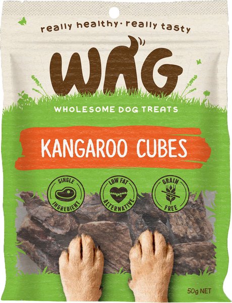 WAG Kangaroo Cubes Grain-Free Dog Treats, 1.76-oz bag slide 1 of 7