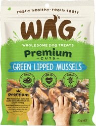 WAG Green Lipped Mussels Grain-Free Dog Treats, 1.76-oz bag