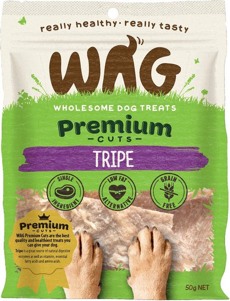 WAG Premium Cuts Beef Tripe Grain-Free Dog Treats, 1.76-oz bag slide 1 of 5