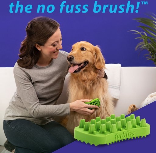 Vetnique Labs Furbliss Dog Brush for Long Hair Grooming, Deshedding, Massaging & Bathing Dog & Cat Brush