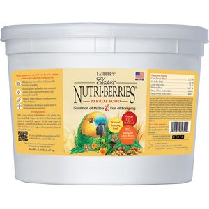Lafeber Classic Nutri-Berries Parrot Food, 3.25-lb tub