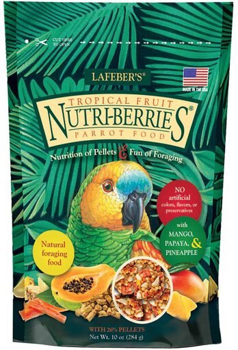 Lafeber Tropical Fruit Nutri-Berries Parrot Food, 10-oz bag