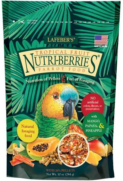 Lafeber Tropical Fruit Nutri-Berries Parrot Food, 10-oz bag slide 1 of 8