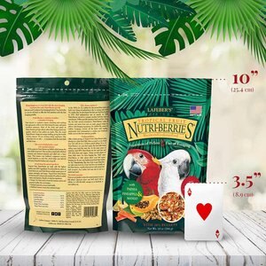 Lafeber Tropical Fruit Nutri-Berries Macaw & Cockatoo Food, 10-oz bag