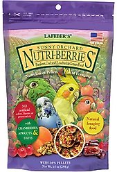 Lafeber Sunny Orchard Nutri-Berries Bird Food, 10-oz bag