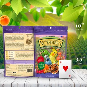 Lafeber Sunny Orchard Nutri-Berries Bird Food, 10-oz bag